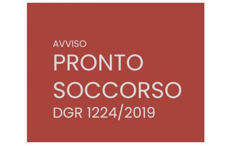 Avviso Pronto Soccorso DGR n 1224 del 14 agosto 2019